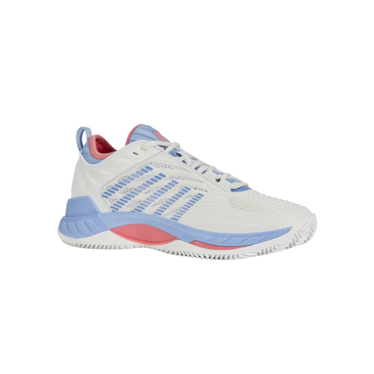 KSwiss Hypercourt Supreme 2 HB Clay/Sand Court Tennis Shoes white/light blue/pink for women